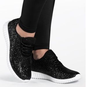 COPY - NWT in bag black glitter sparkle pop Balera Weissman Hip Hop Sneakers sh…